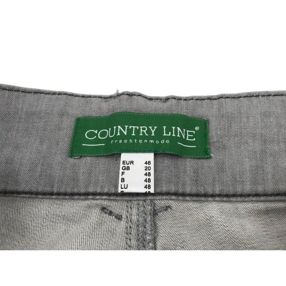 Country Line Trachenmode Pants Womens Size XL Gray Embroidered Austrian German - Picture 10 of 16